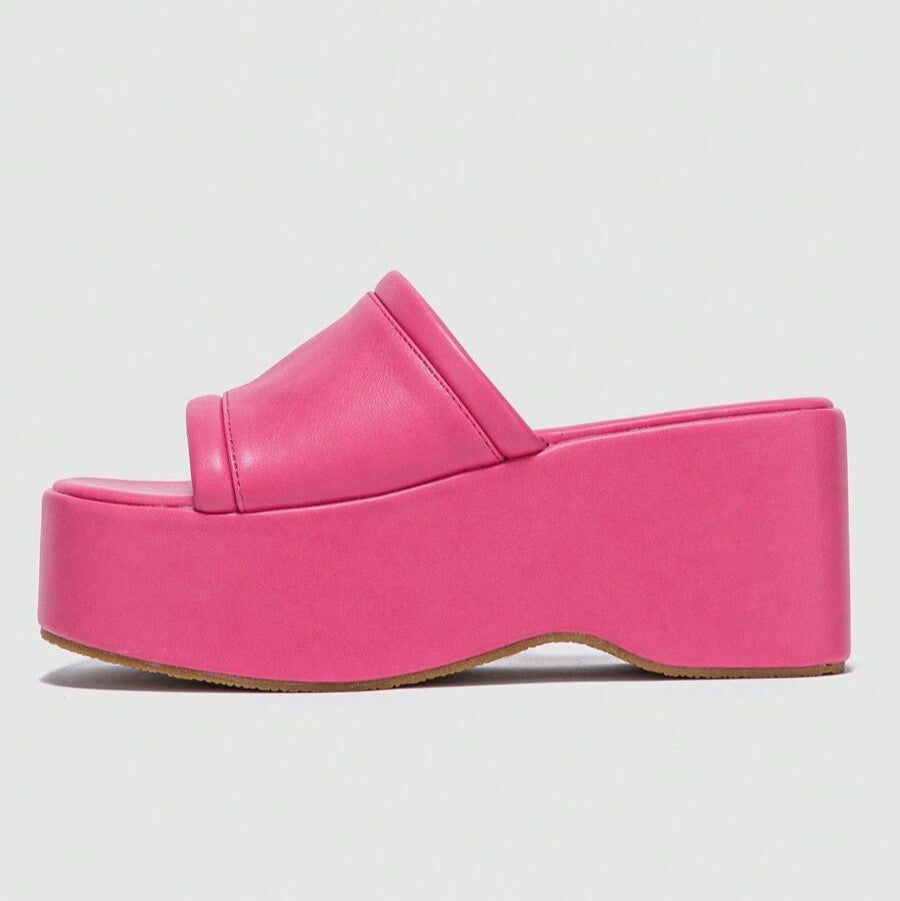 Pink Single Strap Wedges